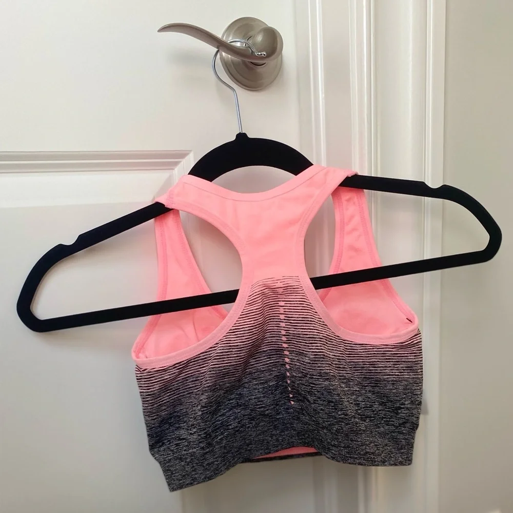 Sports Bra Pink and Black Small Medium NWT - Picture 7 of 8